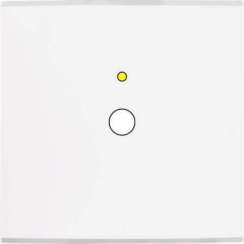 MODELEC - Façade Confidence Laiton Blanc Simple P1+Led Magnetique