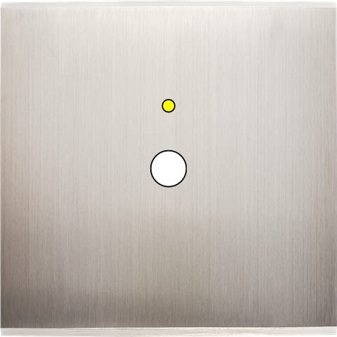 MODELEC - Façade Confidence Laiton Nickel Satine Simple P1+Led Magnetique