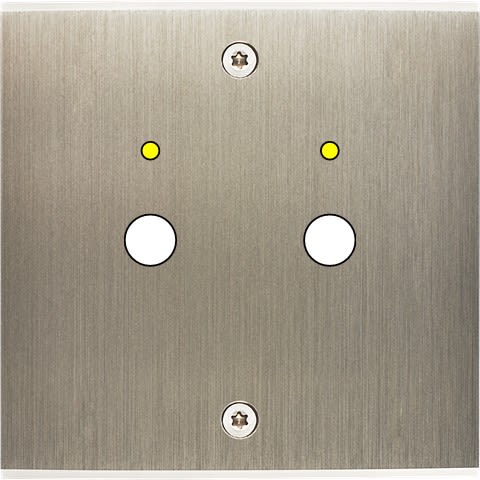 MODELEC - Façade Confidence Laiton Acier Brosse Simple P2+Led à Vis