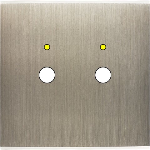 MODELEC - Façade Confidence Laiton Acier Brosse Simple P2+Led Magnetique