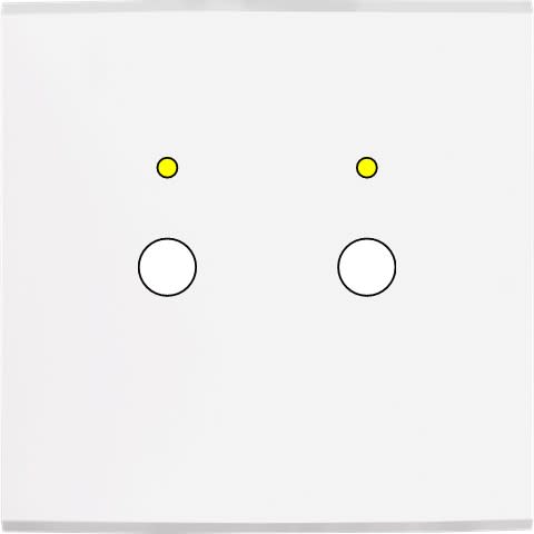 MODELEC - Façade Confidence Laiton Blanc Simple P2+Led Magnetique