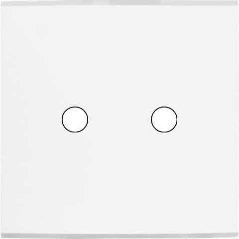 MODELEC - Façade Confidence Laiton Blanc Simple 2 Push