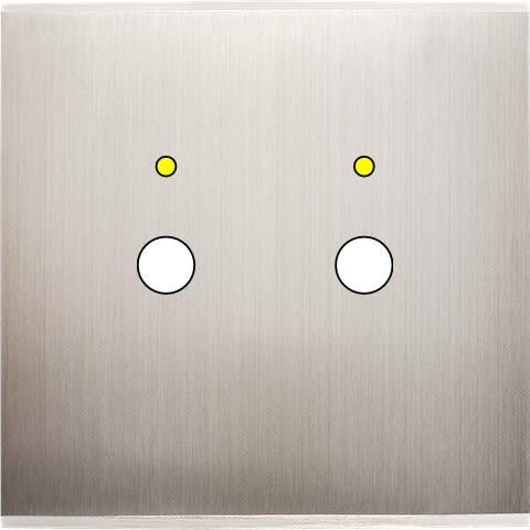 MODELEC - Façade Confidence Laiton Nickel Satine Simple P2+Led Magnetique