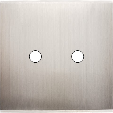 MODELEC - Façade Confidence Laiton Nickel Satine Simple 2 Push