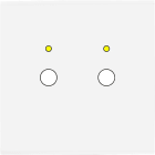 MODELEC - Façade Confidence Laiton Blanc Email Simple P2+Led Magnetique