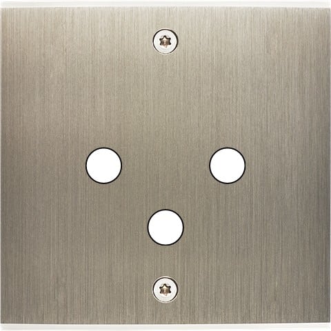 MODELEC - Façade Confidence Laiton Acier Brosse Simple P3 Non Aligne Vis