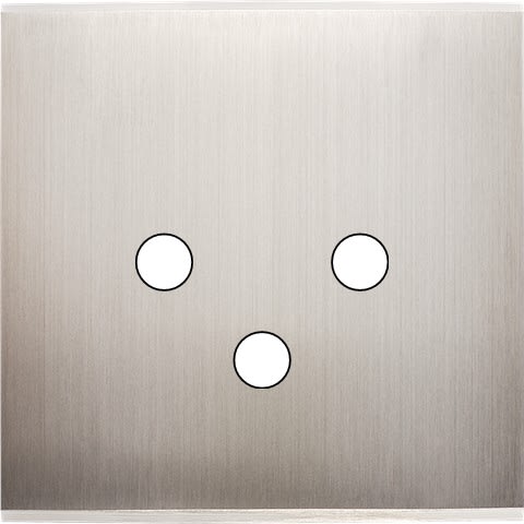 MODELEC - Façade Confidence Laiton Nickel Satine Simple 3 Push