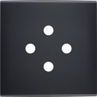 MODELEC - Façade Confidence Laiton Noir Simple 4 Push