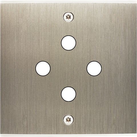 MODELEC - Façade Confidence Laiton Acier Brosse Simple P4 à Vis