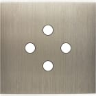 MODELEC - Façade Confidence Laiton Acier Simple 4 Push
