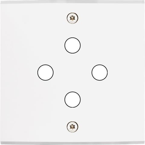 MODELEC - Façade Confidence Laiton Blanc Mat Simple P4 à Vis
