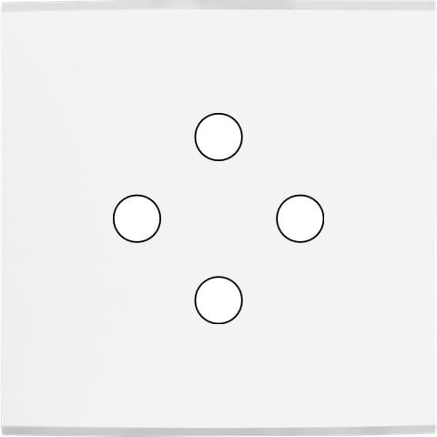 MODELEC - Façade Confidence Laiton Blanc Simple 4 Push