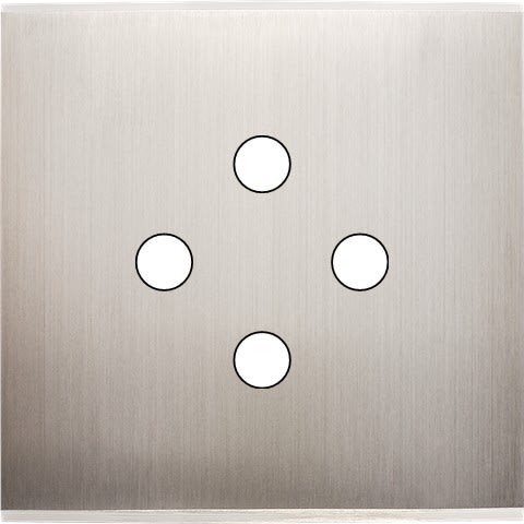 MODELEC - Façade Confidence Laiton Nickel Satine Simple 4 Push