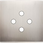 MODELEC - Façade Confidence Laiton Nickel Satine Simple 4 Push