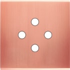 MODELEC - Façade Confidence Laiton Cuivre Satine Simple 4 Push