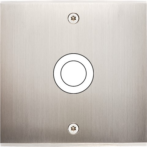 MODELEC - Façade Confidence Laiton Nickel Satine Simple 1 Gros Push à Vis