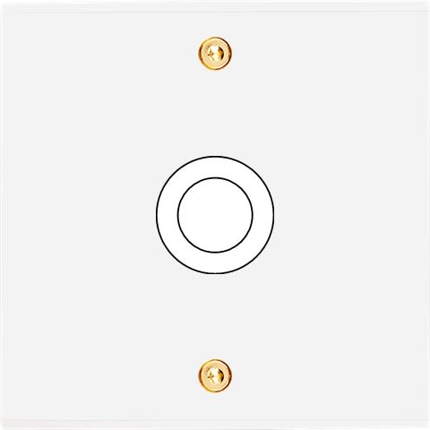 MODELEC - Façade Confidence Laiton Blanc Email Simple 1 Gros Push à Vis