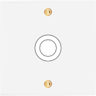 MODELEC - Façade Confidence Laiton Blanc Email Simple 1 Gros Push à Vis