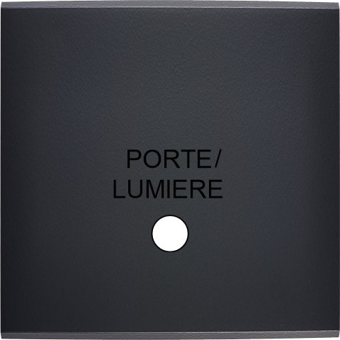 MODELEC - Façade Confidence Laiton Noir Simple Guichet Lumineux Portemagnetique