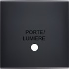 MODELEC - Façade Confidence Laiton Noir Simple Guichet Lumineux Portemagnetique