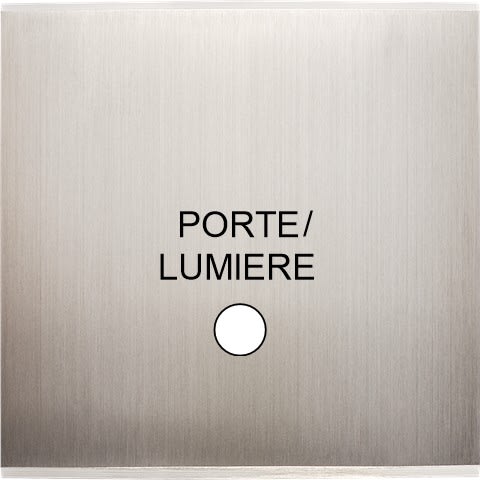 MODELEC - Façade Confidence Laiton Nickel Satine Simple Guichet Lumineux Porte
