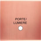 MODELEC - Façade Confidence Laiton Cuivre Satine Simple Guichet Lumineux Porte