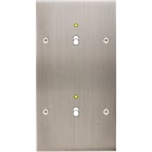 MODELEC - Façade Confidence Laiton Nickel Satine Double Verticale B1+Led B1+Led à Vis