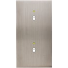 MODELEC - Façade Confidence Laiton Nickel Satine Double Verticale B1+Led B1+Led Magnetique