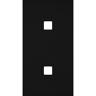 MODELEC - Façade Empreintes PLAN Noir Double Verticale 1 bouton 1 bouton, magnétique