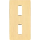MODELEC - Façade "M" Laiton Brosse Double Verticale 1 Bouton 1 Bouton magnétique