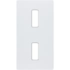 MODELEC - Façade "M" Blanc Mat Double Verticale 1 Bouton 1 Bouton magnétique