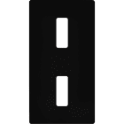 MODELEC - Façade "M" Noir Mat Double Verticale 1 Bouton 1 Bouton magnétique