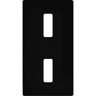 MODELEC - Façade "M" Noir Mat Double Verticale 1 Bouton 1 Bouton magnétique