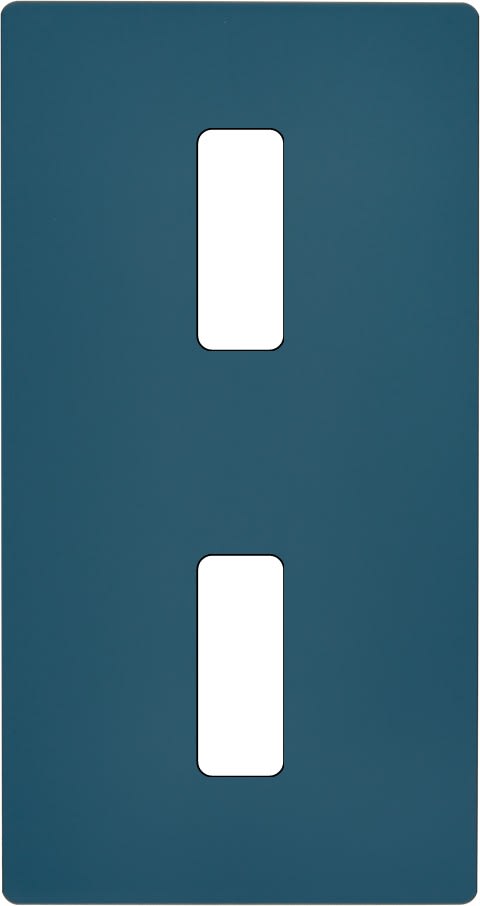 MODELEC - Façade "M" Gris Mat Double Verticale 1 Bouton 1 Bouton magnétique