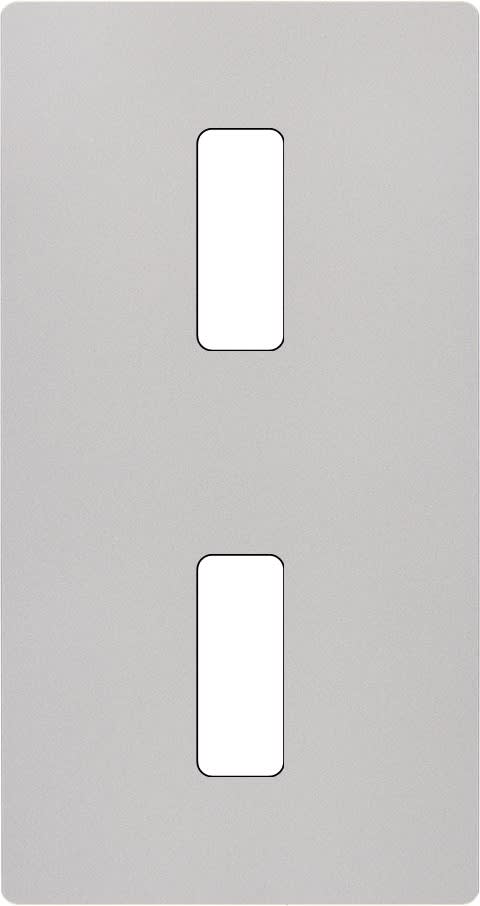 MODELEC - Façade "M" Nickel Sable Double Verticale 1 Bouton 1 Bouton magnétique