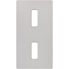 MODELEC - Façade "M" Nickel Sable Double Verticale 1 Bouton 1 Bouton magnétique