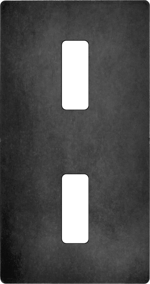 MODELEC - Façade "M" Acier Verni Double Verticale 1 Bouton 1 Bouton magnétique