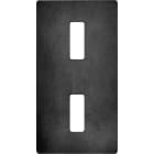 MODELEC - Façade "M" Acier Verni Double Verticale 1 Bouton 1 Bouton magnétique