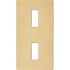 MODELEC - Façade "M" Laiton Miroir Double Verticale 1 Bouton 1 Bouton magnétique