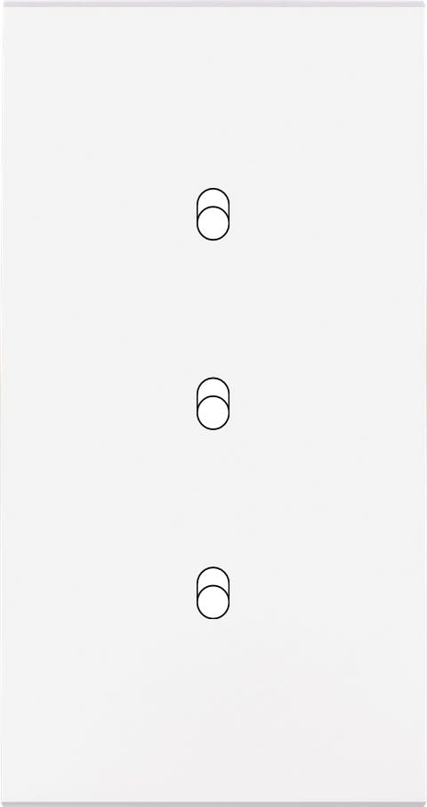 MODELEC - Façade Confidence Laiton Blanc Double Verticale 3 Basculeurs