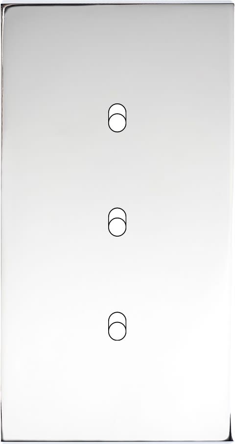 MODELEC - Façade Confidence Laiton Chrome Double Verticale 3 Basculeurs