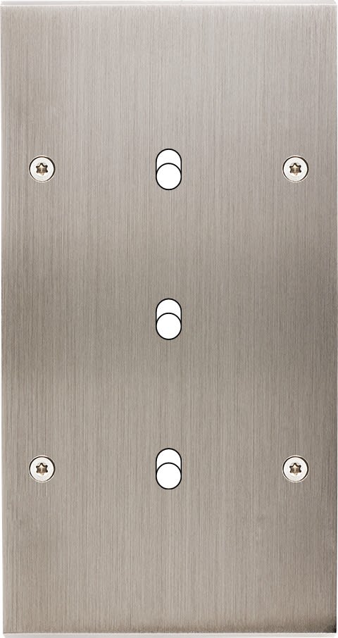 MODELEC - Façade Confidence Laiton Nickel Satine Double Verticale B3 à Vis