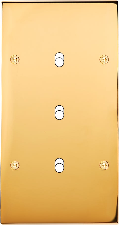 MODELEC - Façade Confidence Laiton Or Miroir Double Verticale B3 à Vis