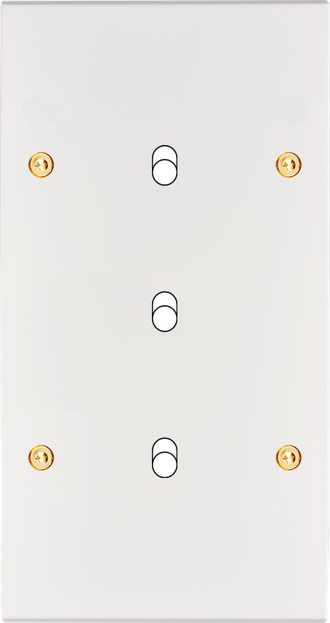 MODELEC - Façade Confidence Laiton Blanc Email Double Verticale B3 à Vis