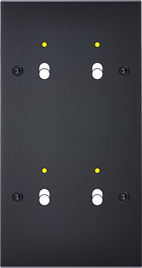 MODELEC - Façade Confidence Laiton Noir Mat Double Verticale B2+Led B2+Led à Vis