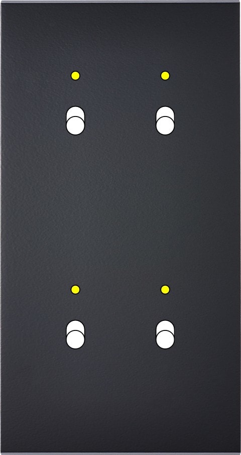 MODELEC - Façade Confidence Laiton Noir Mat Double Verticale B2+Led B2+Led Magnetique
