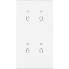 MODELEC - Façade Confidence Laiton Blanc Double Verticale B2+Led B2+Led Magnetique