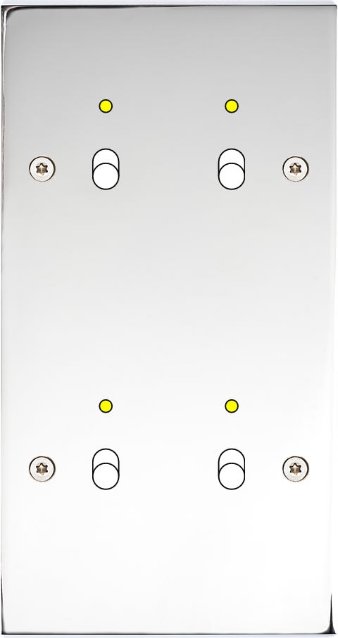MODELEC - Façade Confidence Laiton Chrome Miroir Double Verticale B2+Led B2+Led à Vis