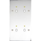 MODELEC - Façade Confidence Laiton Chrome Miroir Double Verticale B2+Led B2+Led à Vis