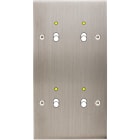 MODELEC - Façade Confidence Laiton Nickel Satine Double Verticale B2+Led B2+Led à Vis